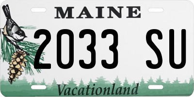 ME license plate 2033SU
