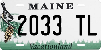 ME license plate 2033TL
