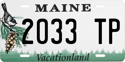 ME license plate 2033TP