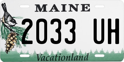 ME license plate 2033UH
