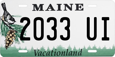 ME license plate 2033UI