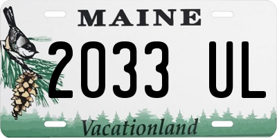 ME license plate 2033UL