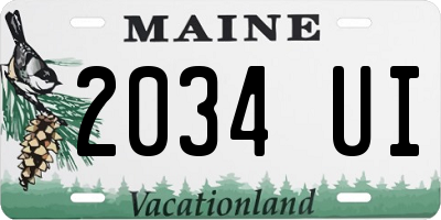 ME license plate 2034UI