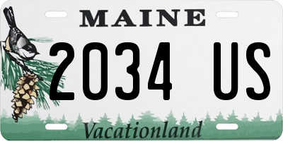 ME license plate 2034US