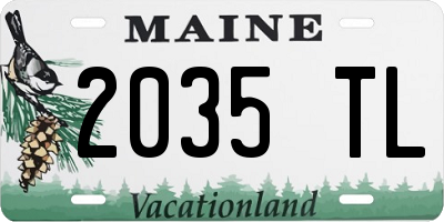 ME license plate 2035TL