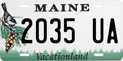ME license plate 2035UA