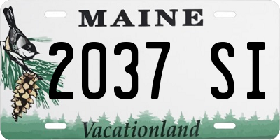 ME license plate 2037SI