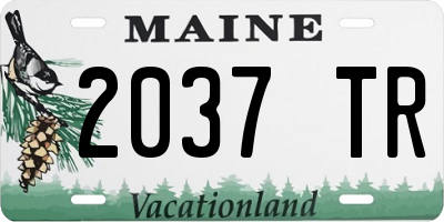 ME license plate 2037TR