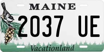ME license plate 2037UE