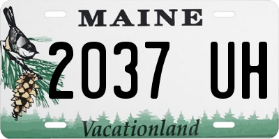 ME license plate 2037UH