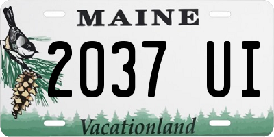 ME license plate 2037UI