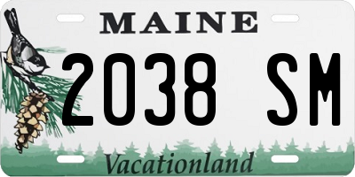 ME license plate 2038SM