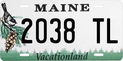 ME license plate 2038TL