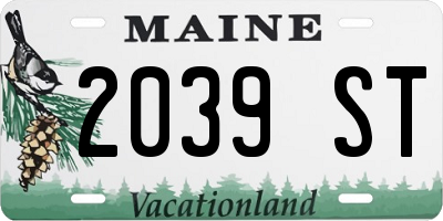 ME license plate 2039ST