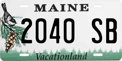 ME license plate 2040SB