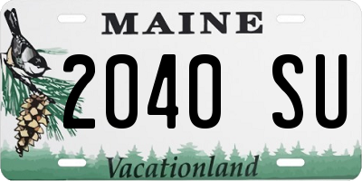 ME license plate 2040SU