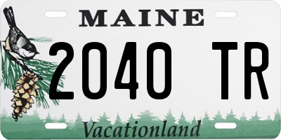 ME license plate 2040TR