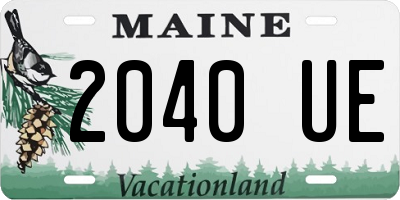 ME license plate 2040UE