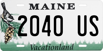ME license plate 2040US