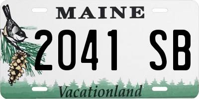 ME license plate 2041SB