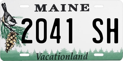 ME license plate 2041SH