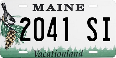 ME license plate 2041SI