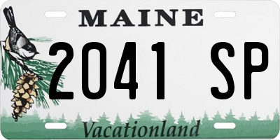 ME license plate 2041SP