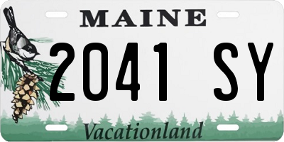 ME license plate 2041SY