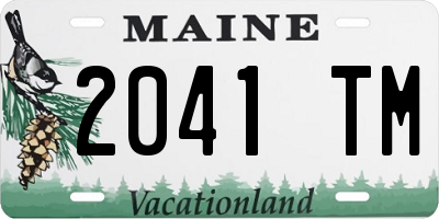 ME license plate 2041TM