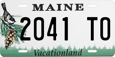 ME license plate 2041TO