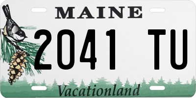 ME license plate 2041TU