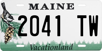 ME license plate 2041TW