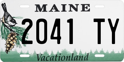 ME license plate 2041TY
