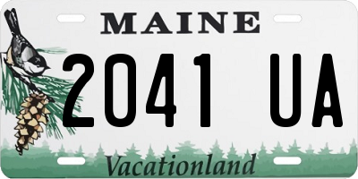 ME license plate 2041UA
