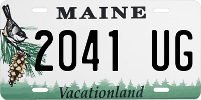 ME license plate 2041UG