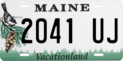 ME license plate 2041UJ