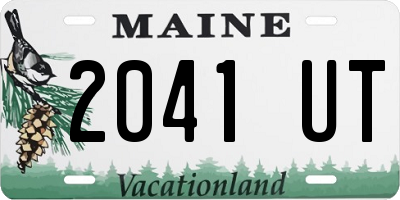 ME license plate 2041UT