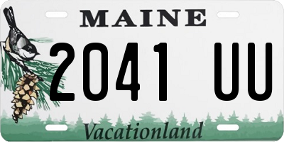 ME license plate 2041UU