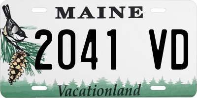 ME license plate 2041VD