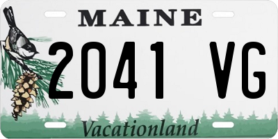 ME license plate 2041VG