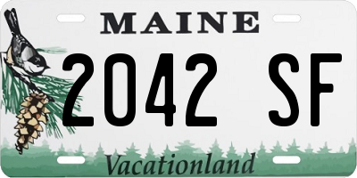 ME license plate 2042SF