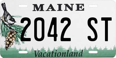 ME license plate 2042ST