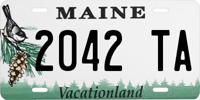 ME license plate 2042TA