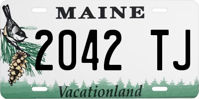 ME license plate 2042TJ