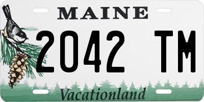 ME license plate 2042TM