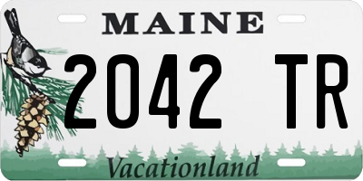 ME license plate 2042TR