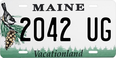 ME license plate 2042UG