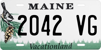 ME license plate 2042VG