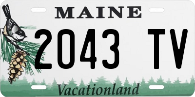 ME license plate 2043TV