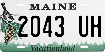 ME license plate 2043UH